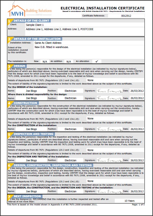 How to write electrical survey report