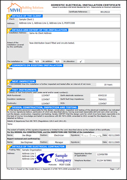 EasyCert Electrical Software Report Preview