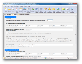 EasyGas Certification Software