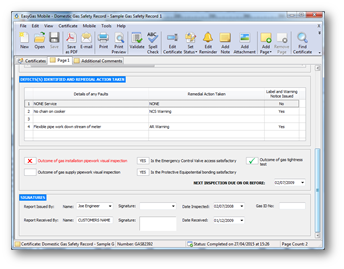 EasyGas Certification Software